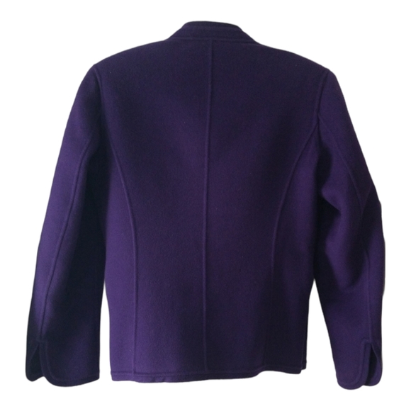 Talbots Petites 100% Wool Purple Jacket - Picture 2 of 8